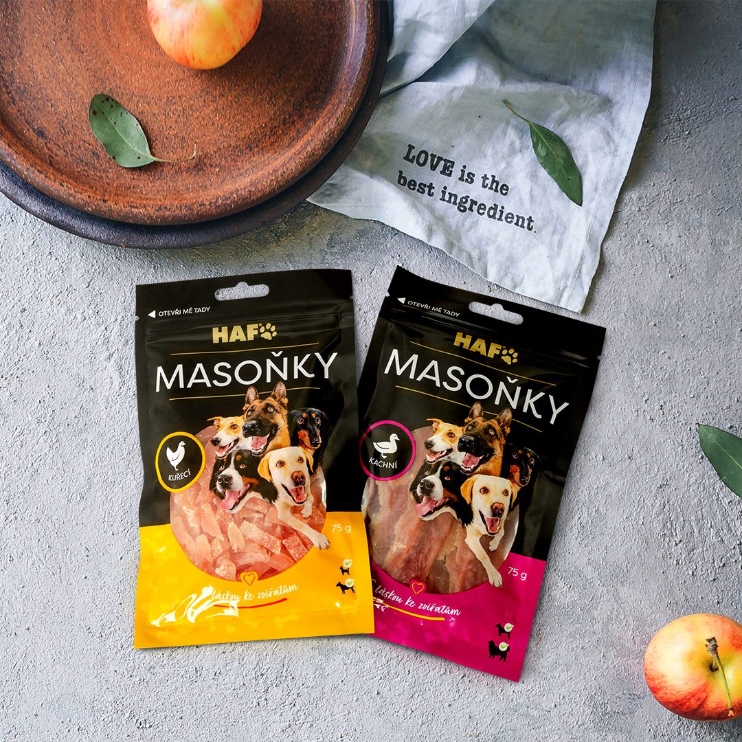 HAF Masonky meaty treats for dogs packaging design